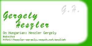 gergely heszler business card